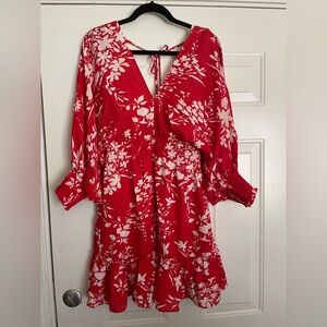 LoveStitch Orange Floral Dress